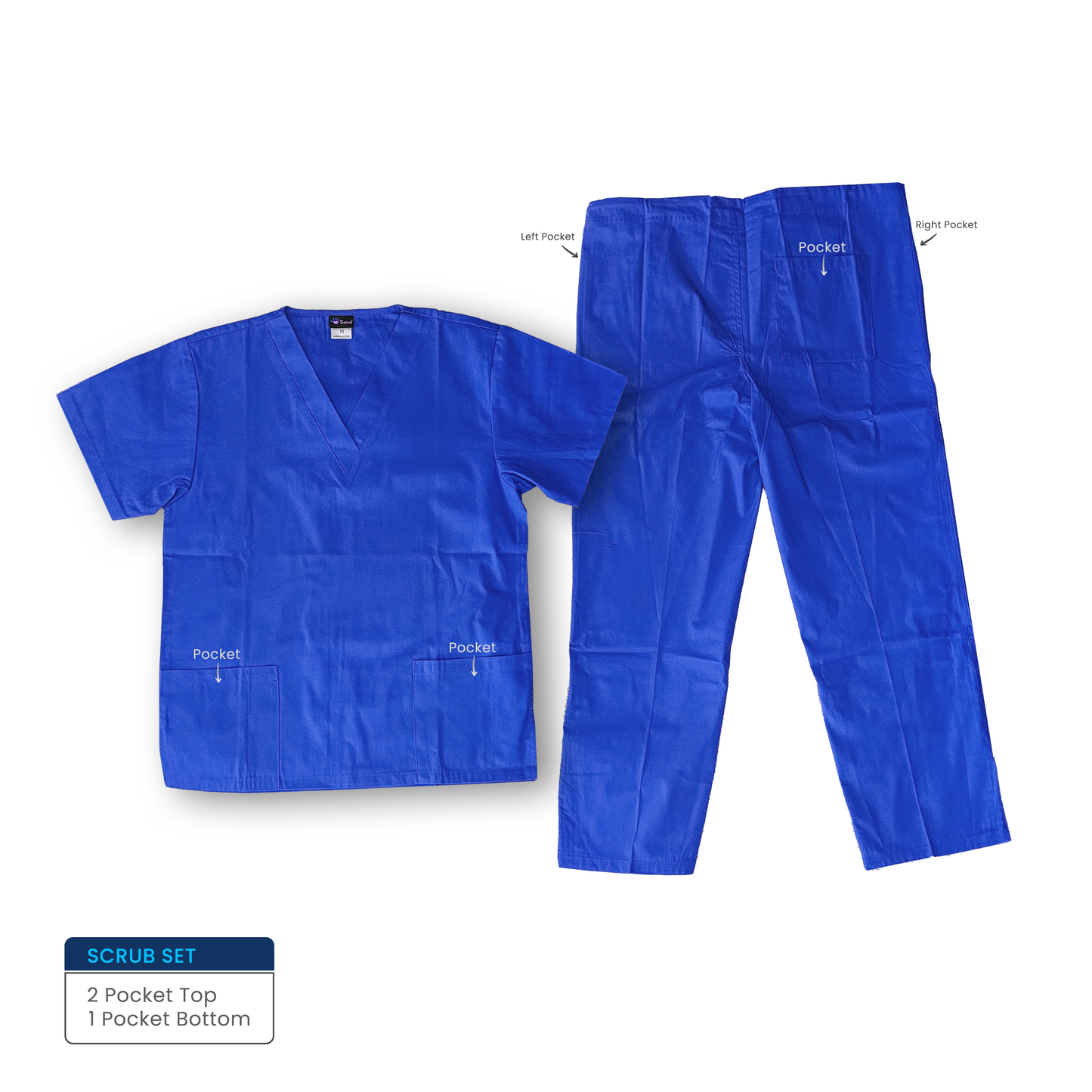 Scrub Set: 2 Pocket Top 1 Pocket Pant