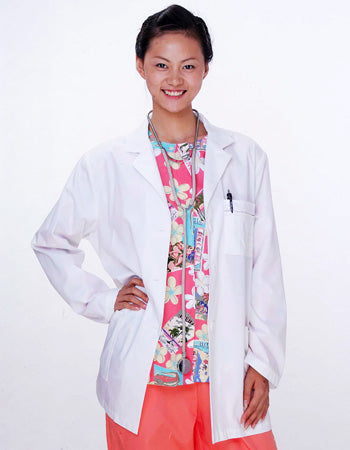 Short Lab Coat Long Sleeve